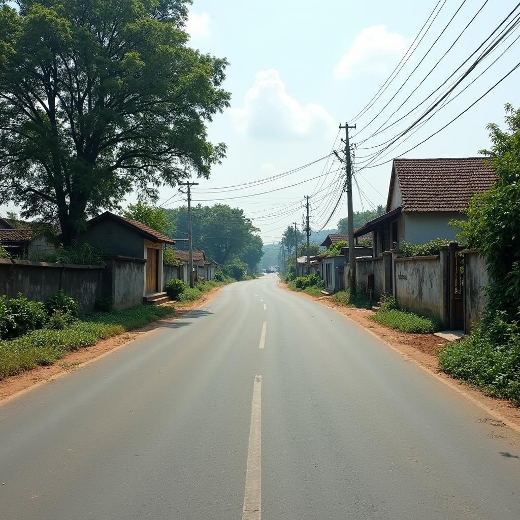 Hinh anh tuyen duong chinh dan vao phuong Kim Thanh Ha Nam, giao thong di lai thuan tien